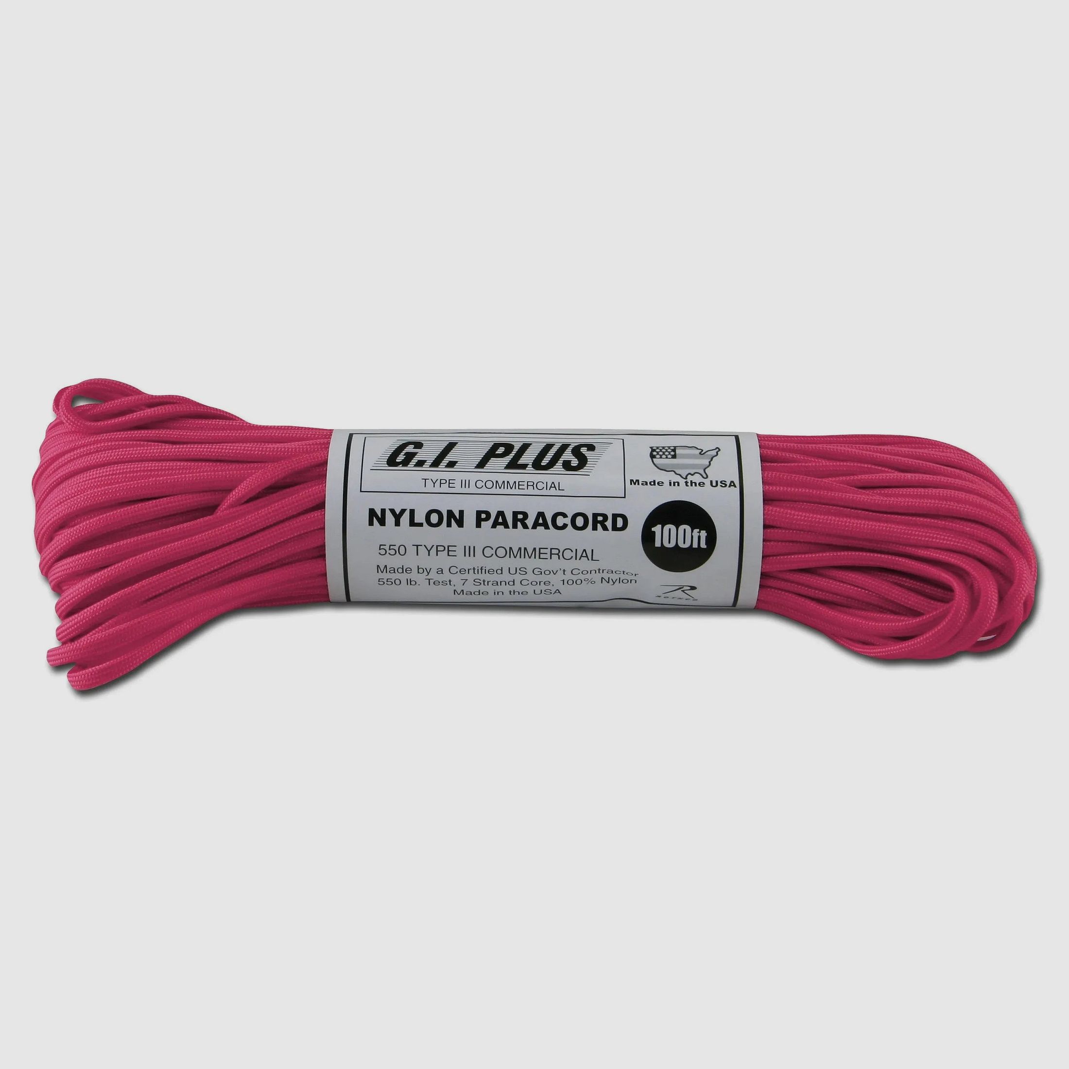Rothco Rothco Fallschirmleine Nylon Type III 550 LB neon pink