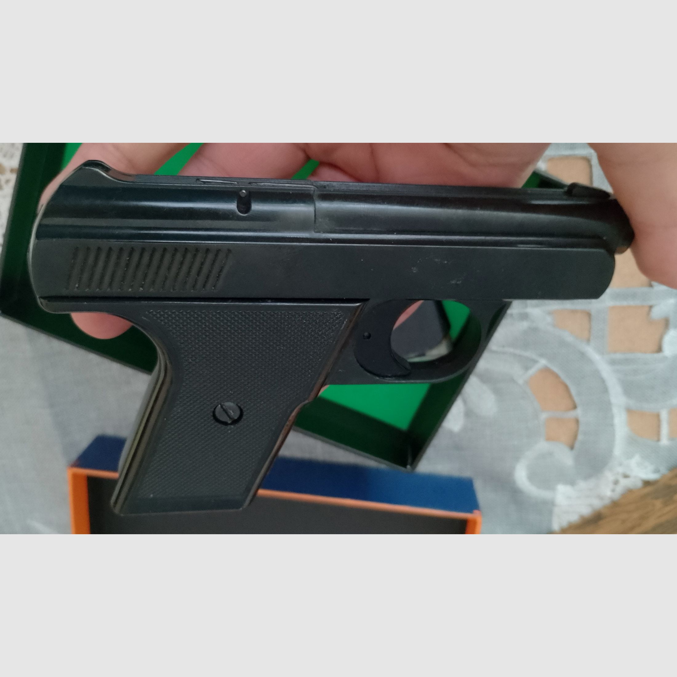 Alte Reck Protector Autom. Mod. “G5” im ersten PTB 12/ Kal. 8 mm Knall