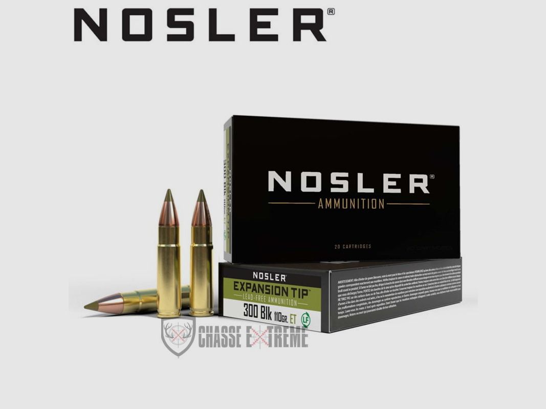 20 Patronen NOSLER Eta Kal. 300 Blk 110 Gr ET SP