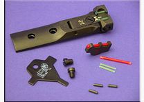LPA TXT 02-F1 Fiber-Optik Match Visier "SCHWARZ"-Fiber-Optik Korn für S&W Revolver
