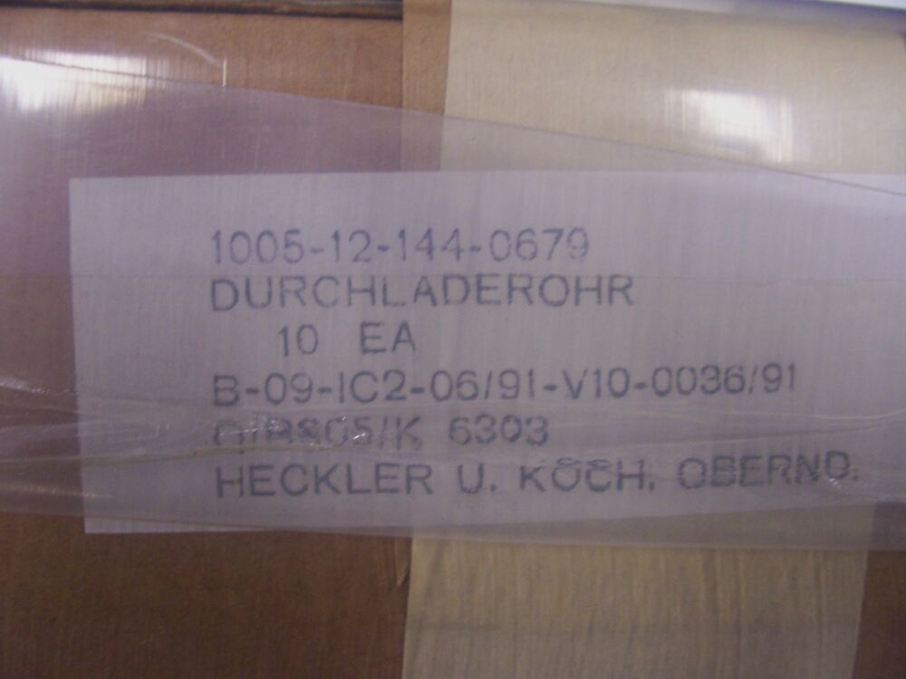 Heckler & Koch doorvoer buis vrijhangend uitvoering voor behuizing NIEUW H&K HK41 Heckler en Koch GmbH Oberndorf a.N.