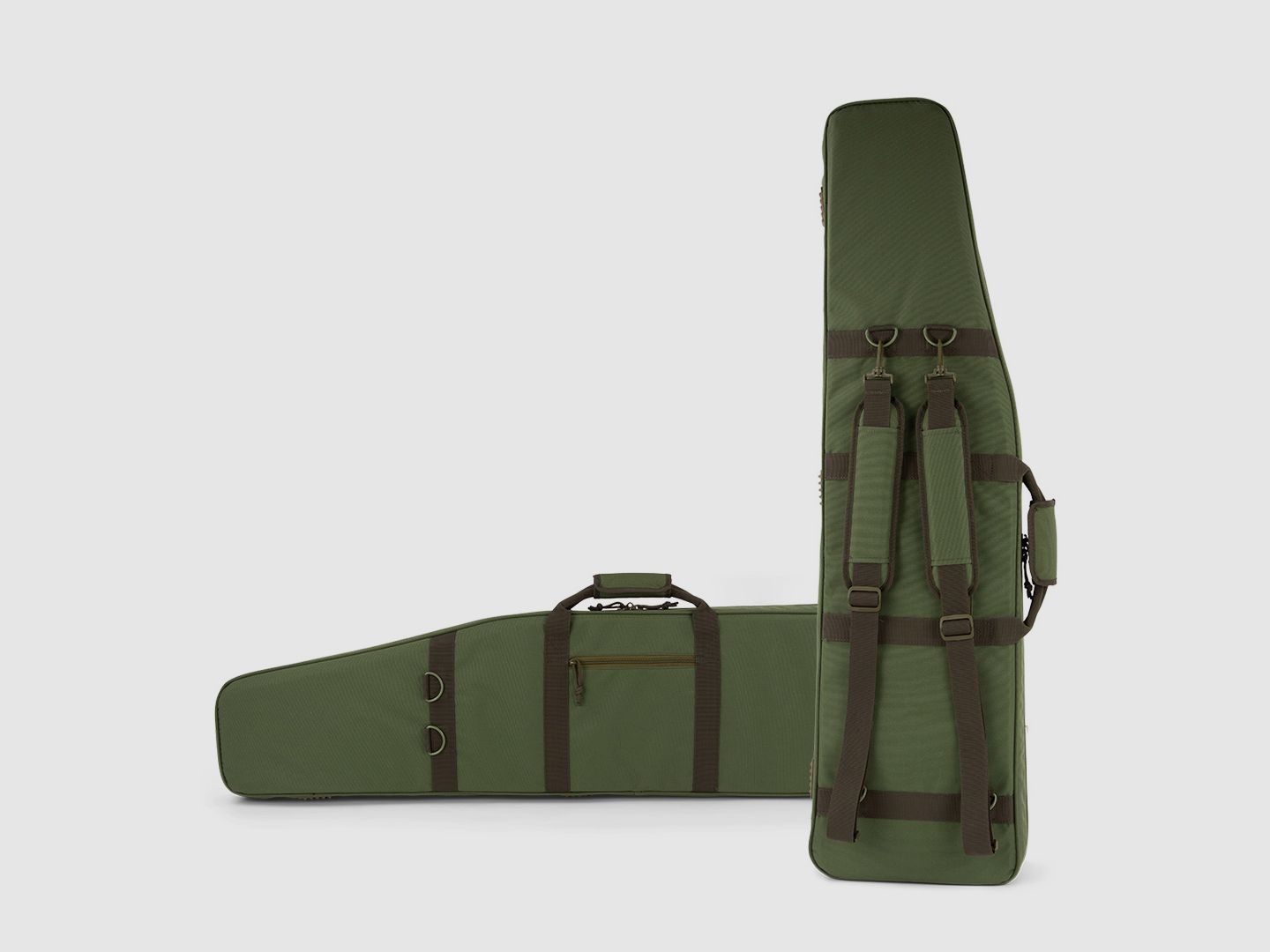 Bolsa de armas de invierno W4 110 cm - repelente al agua, bloqueable, correas de mochila desmontables (Forest)