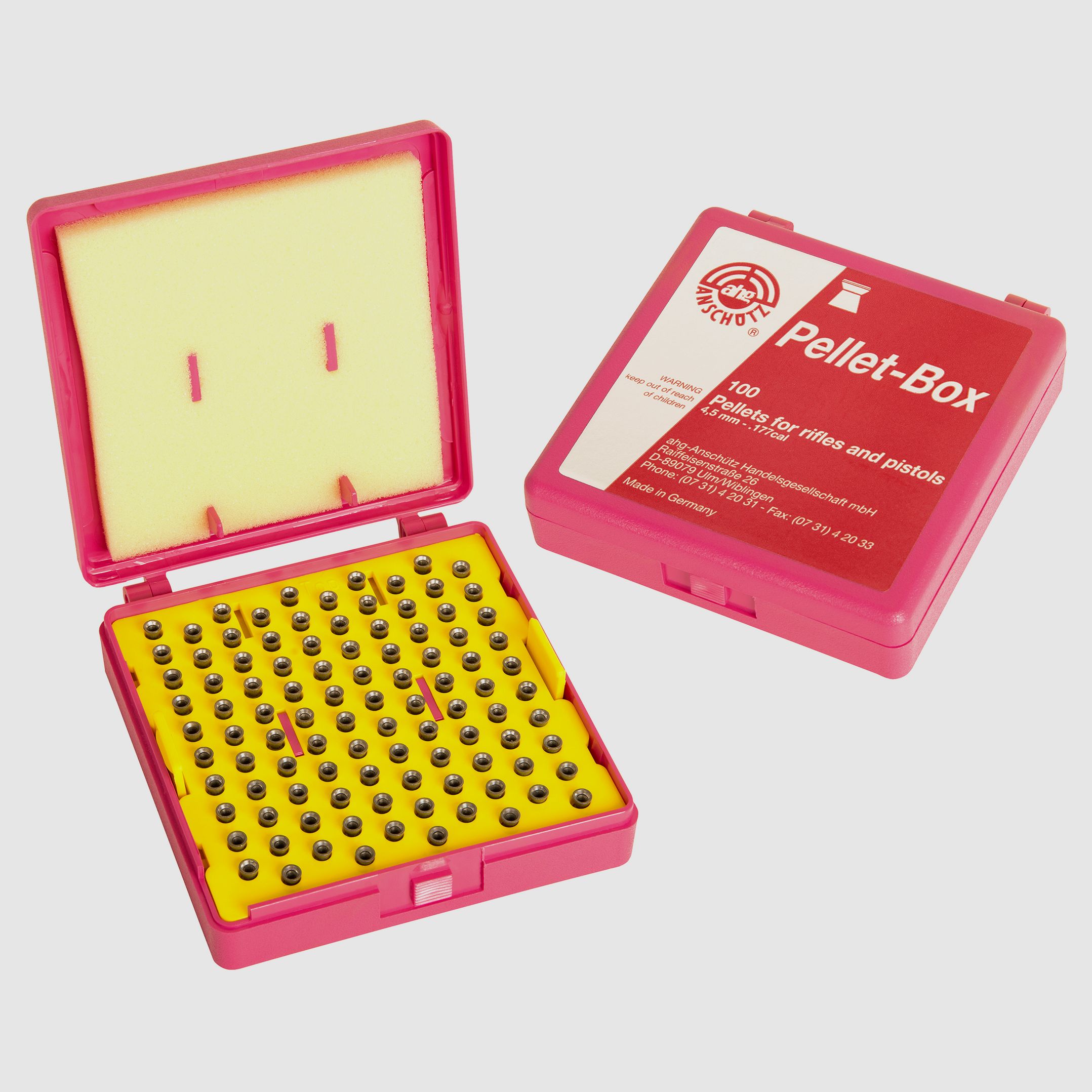 Caja de perdigones para carabinas de aire