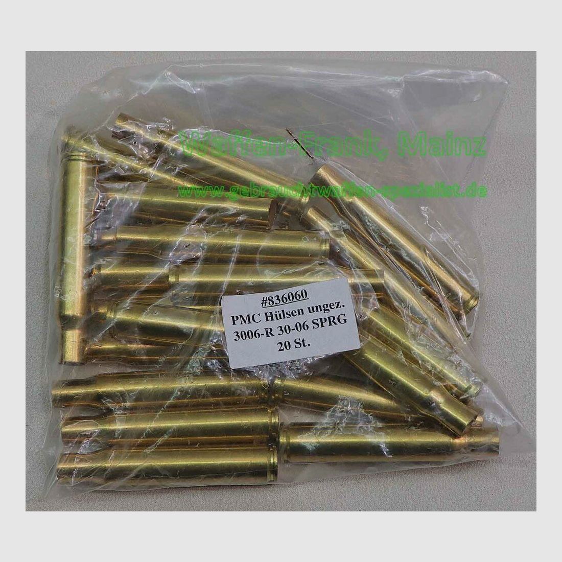 American unknown PMC cases for .30-06 Springfield rifle cartridges