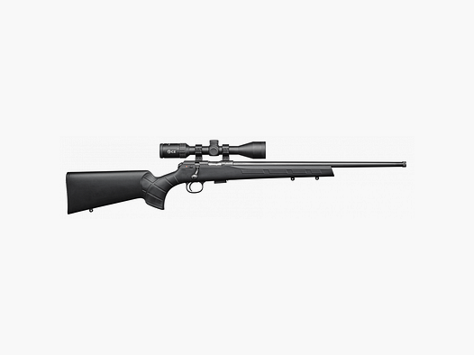 KK-Gewehr CZ 457 Synthetic mit Zielfernrohr 3-9x42 .22 LR, LL 525mm, Gewinde 1/2x20