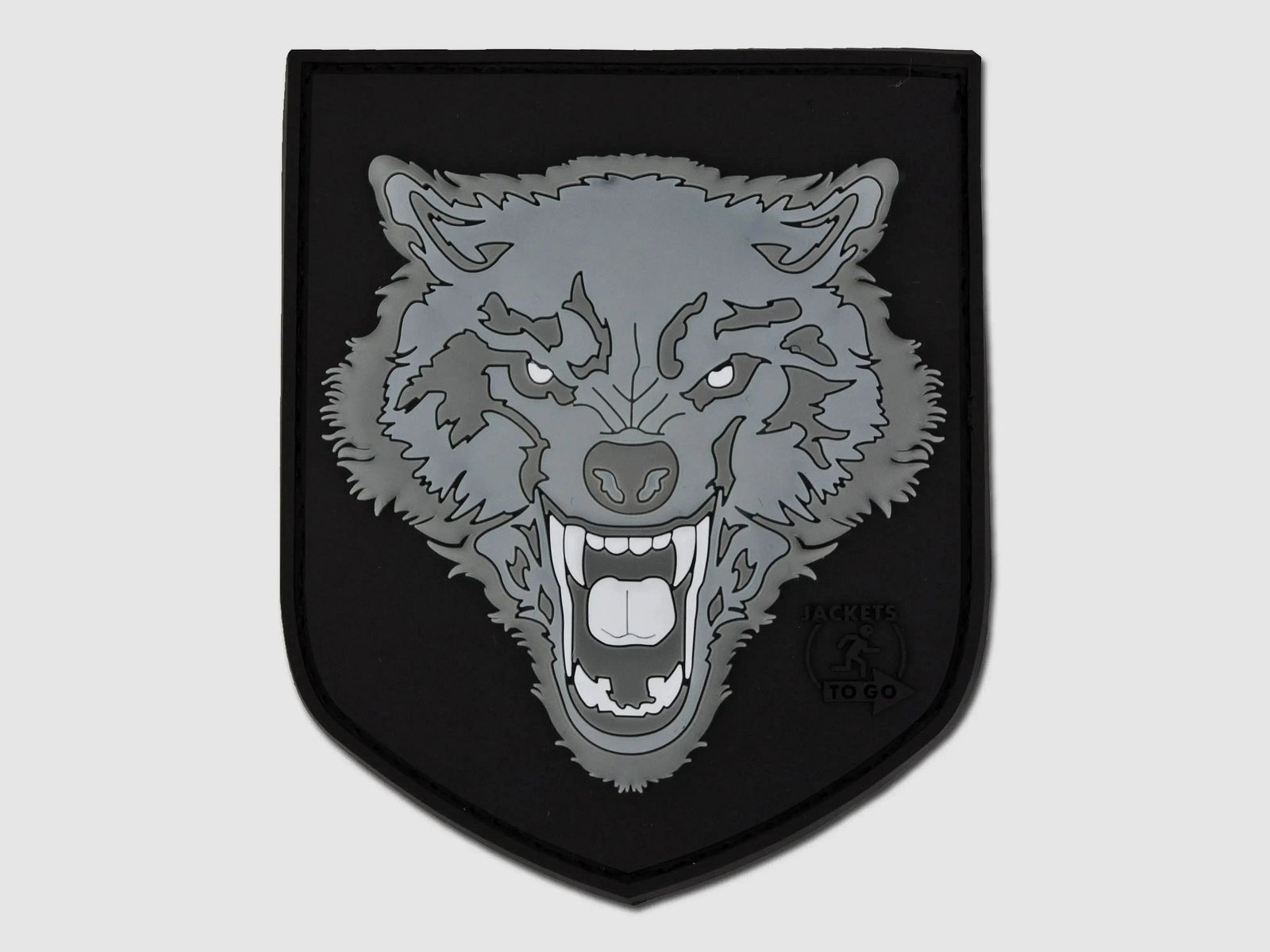 Jackets To Go Jackets To Go 3D-Patch Wolf grau