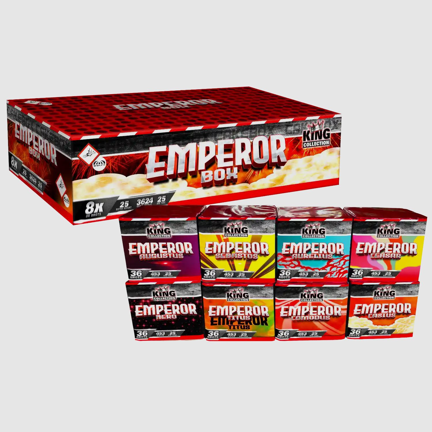 Emperor BOX 288 (8x36) Batteriesortiment