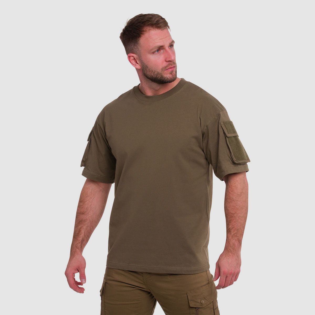 T-SHIRT – MFH – US TACTICAL POCKETS OD Vert, image 2 sur 4