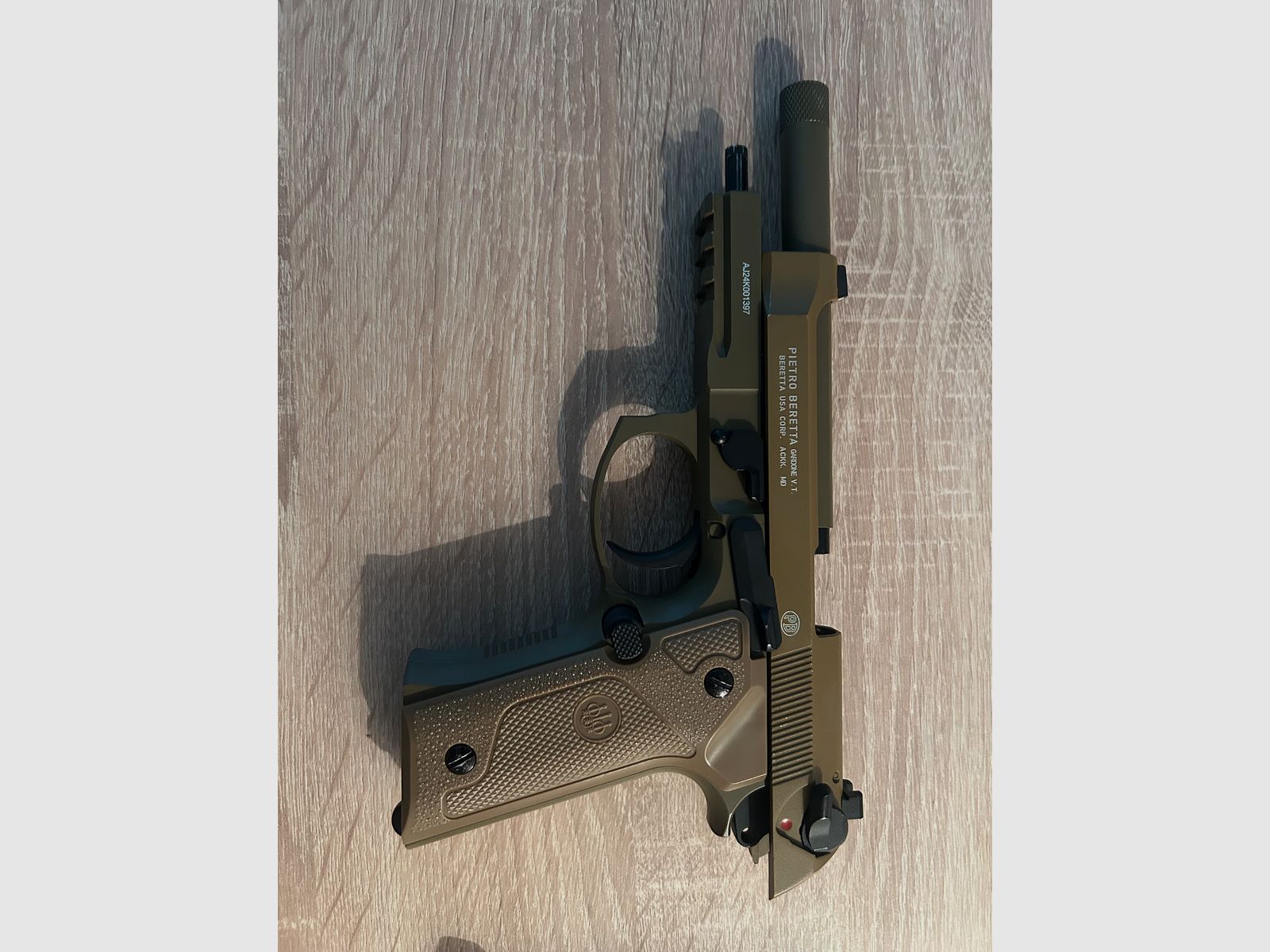 Beretta M9 A3 CO2 pistola de aire comprimido de metal completo Cal. 4,5 mm BB FDE