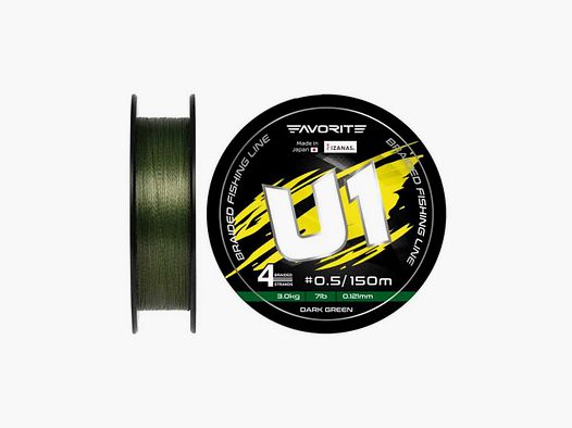 Geflochtene Schnur Favorite U1 150m 0,13mm