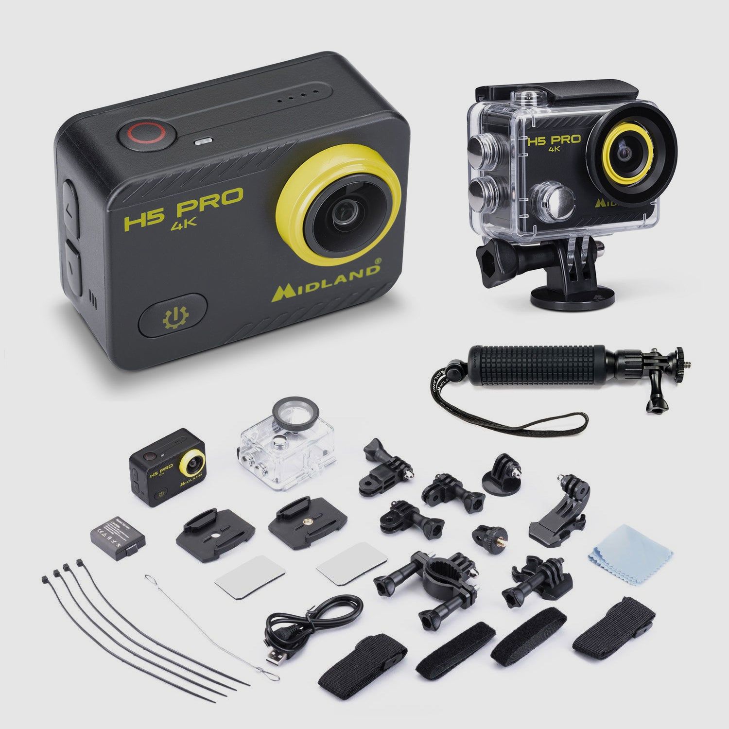 H5 Pro Action Cam 4K + Monopod + Zubehör, Bild 1 von 13