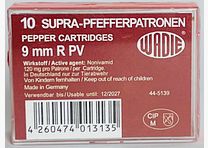 Cartuchos de pimienta 9 mm R.K. para revólver 10 uds.