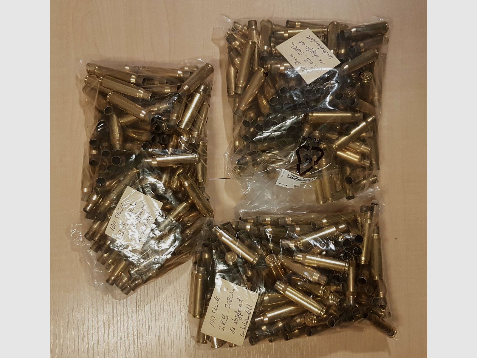 Patroonhulzen, S&B, Kal .308Win, 300 stuks, inclusief verzending binnen Duitsland