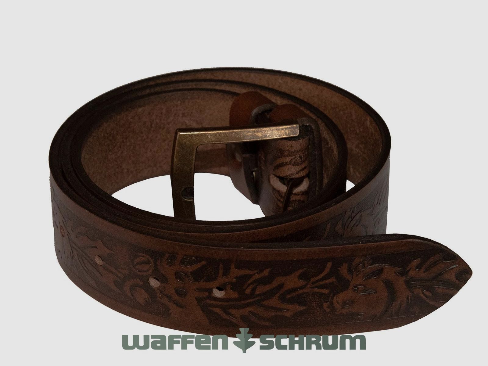 Fritzmann Ledergürtel mit Prägung braun
