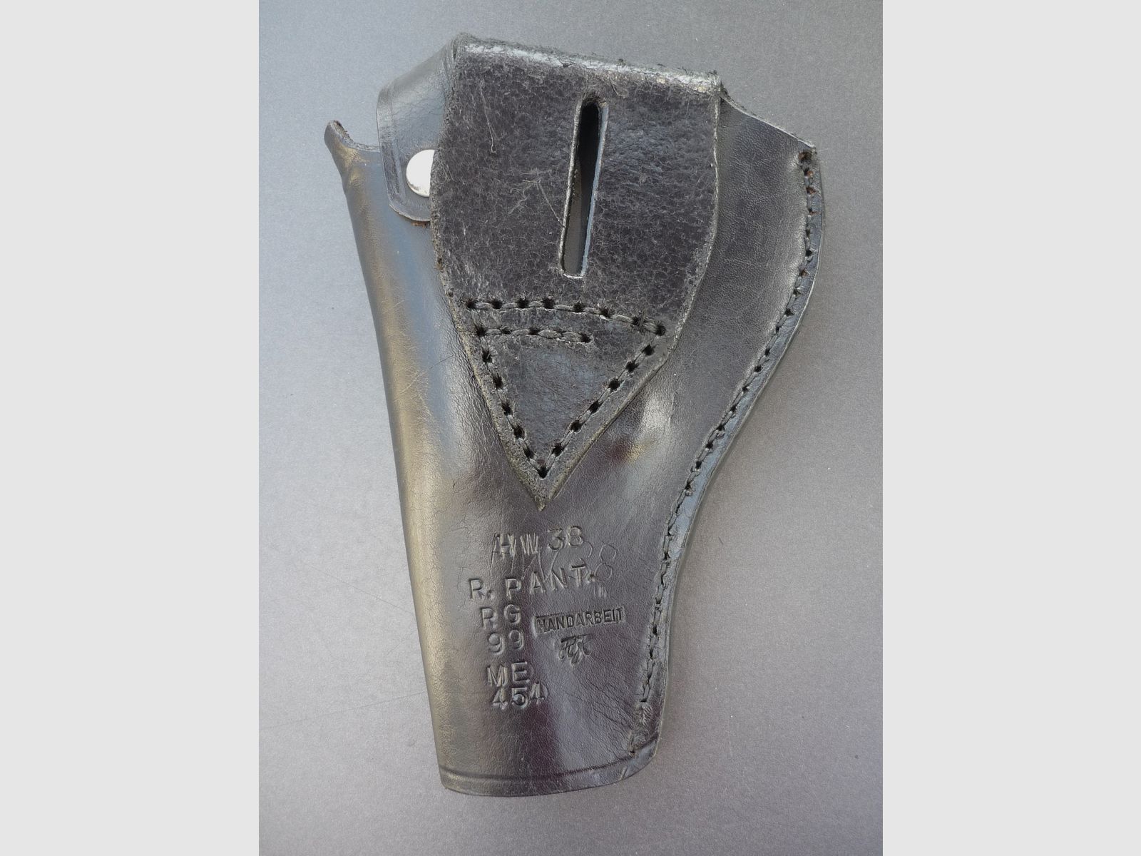 HKDesign Holster  Art. Nr.  002 : Einfachholster mit Sicherheitsriemen - für HW 38 und weitere, siehe Fotos -  für Rechtshänder