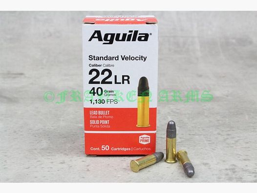 Aguila Standard Velocity .22 lr. SP 40gr. 2,6g 50 pièces prix de gros