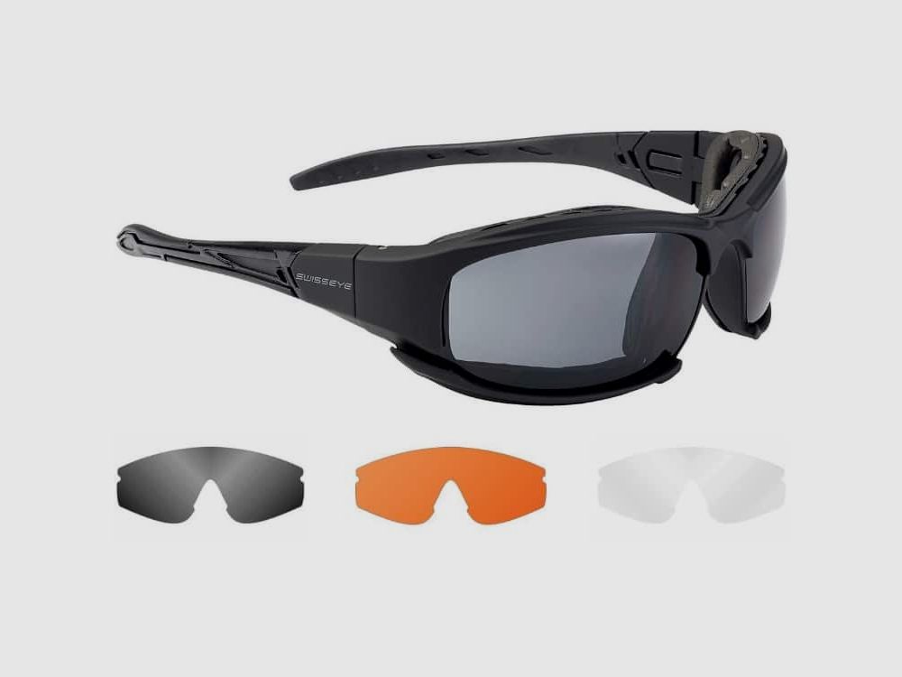 SwissEye GUARDIAN occhiali protettivi Airsoft con lenti intercambiabili (nero)