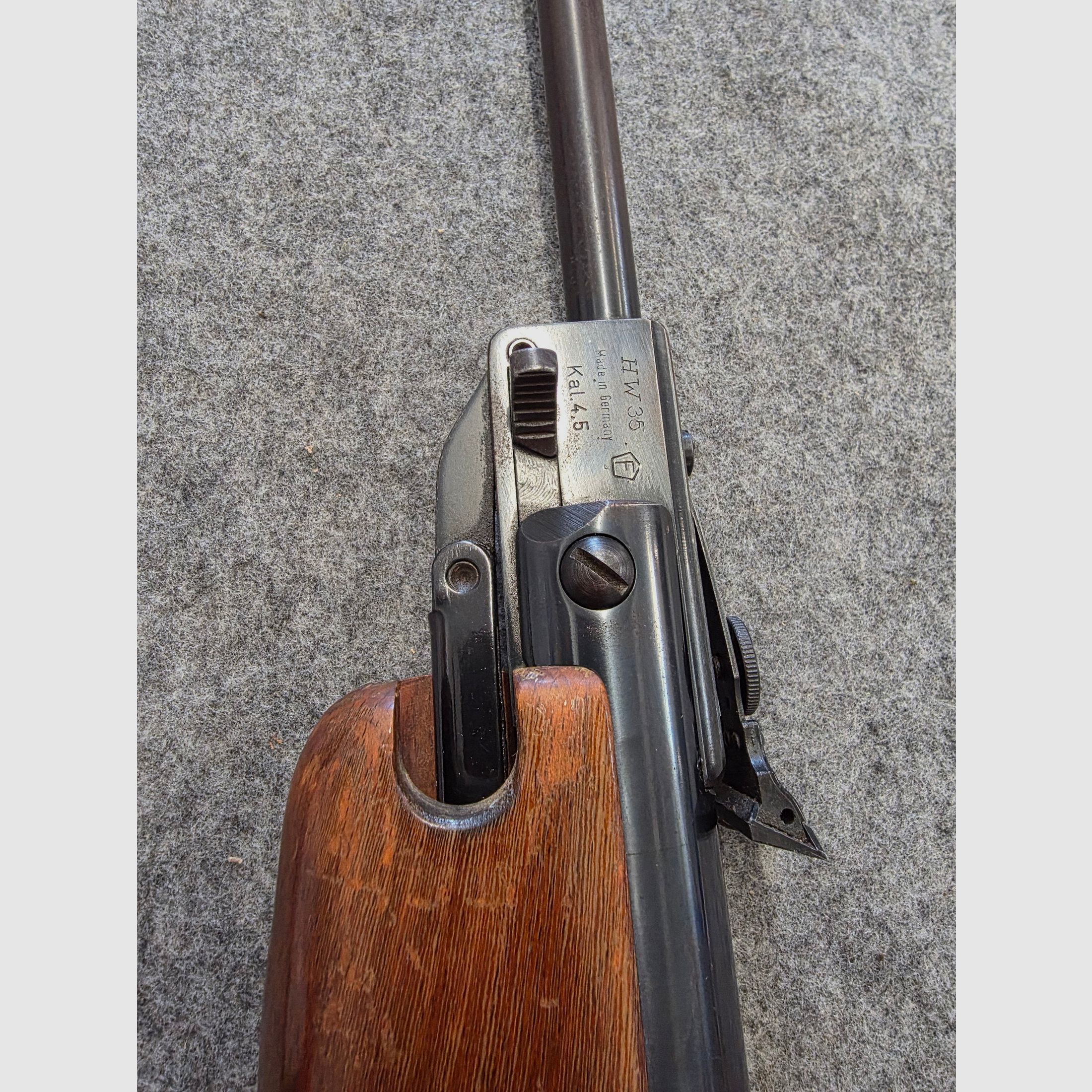 Weihrauch HW 35 from year 1982 with F-mark break barrel air rifle caliber 4.5 mm HW35