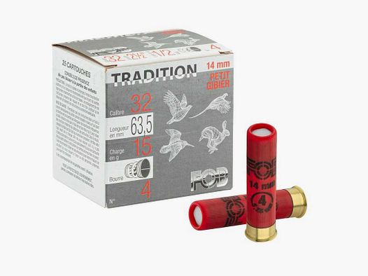 Cartouches Fob Tradition - Cal 14 mm x 25 - Petit gibier 14 mm n°5