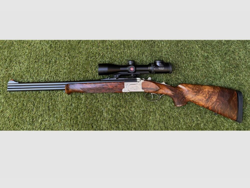 Krieghoff Ultra Bockdoppelbüchse **Linksschaft** mit Leica Magnus 1,5-10x4 8x57JRS