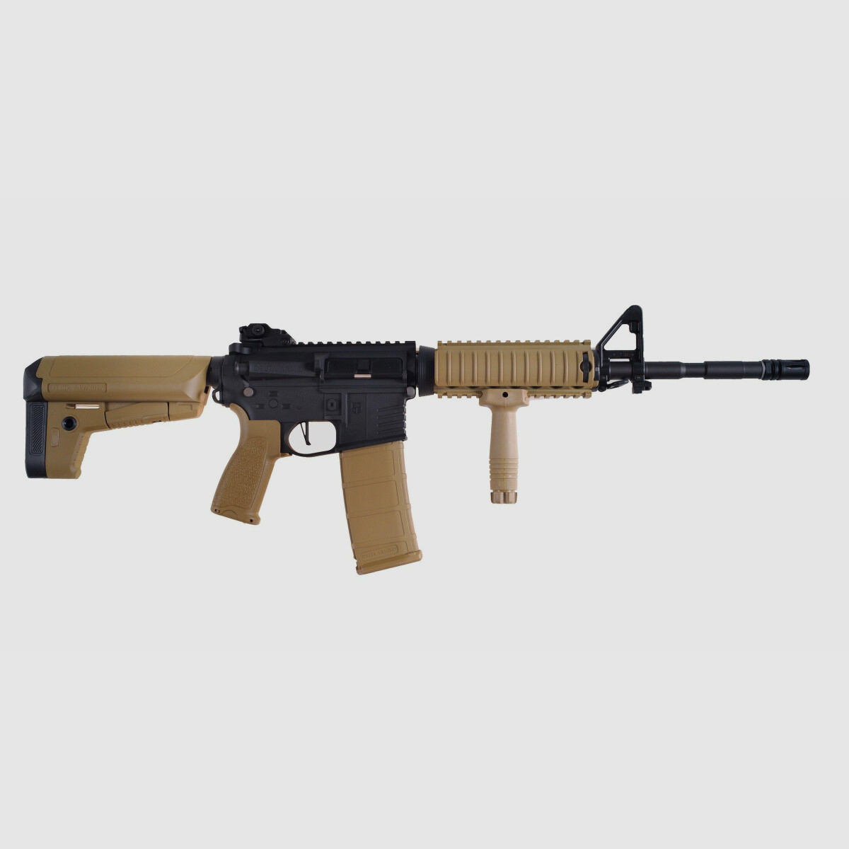 AR15 RIS CHARLIE Tan/Black S-AEG Airsoft Rifle Free from 18 Years | Delta Armory
