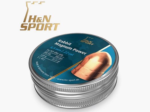 Balines H&N Rabbit Magnum Power cal. 5,50 mm. Lata 200 uds. de 1,64 g.