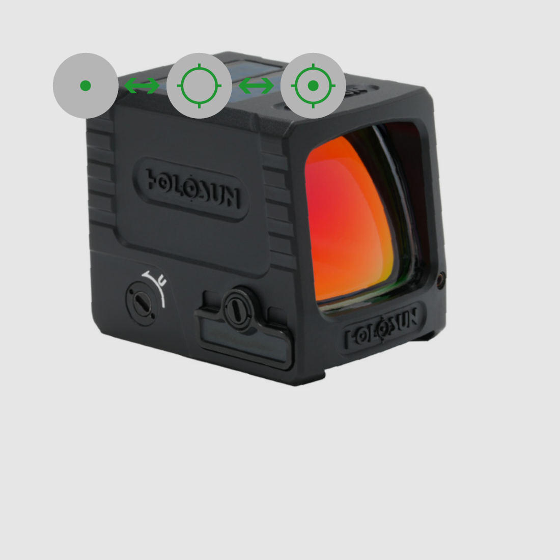 Holosun Reflexvisier AEMS-MACRO-GD-MRS mit grünem Wechselabsehen: 2MOA Dot & 65MOA Circledot, Bild 1 von 3