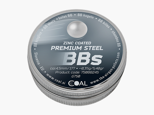 Coal Premium Steel BB Kugeln Zink Kal.4.5mm 750Stk.