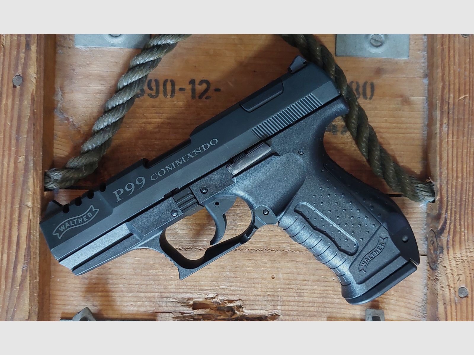 ⚠️ ZELDZAAM! SPECIAL EDITIE Walther P99 "Commando" 9 mm (PTB 762) Schreckschuss geen Reck Glock HW94 Colt