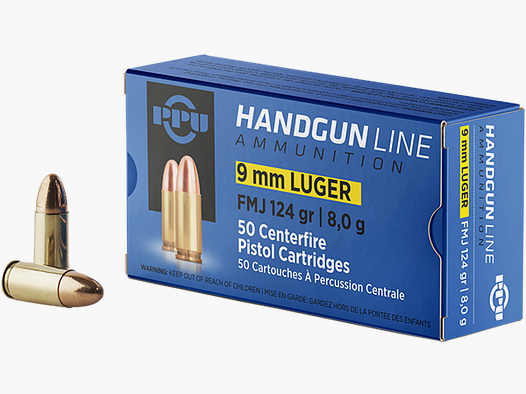 PPU 9mm Luger FMJ 124gr