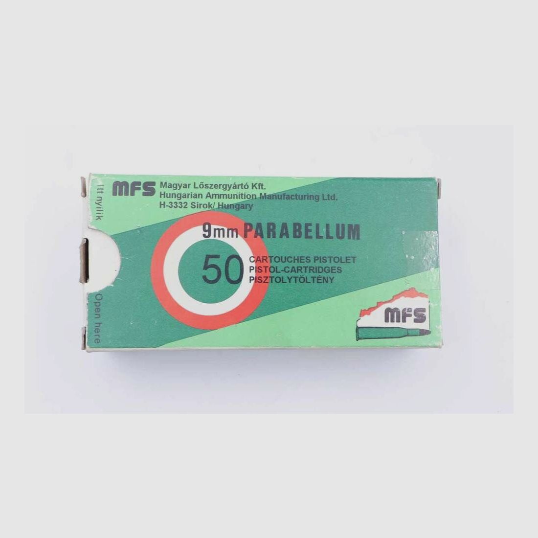 MFS ammunition, Hungary pistol ammunition 9mm Luger/Parabellum/9x19