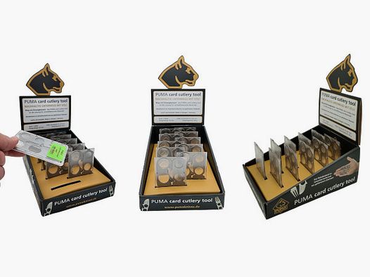 The display / stand PUMA card cutlery tool / 30 pcs.