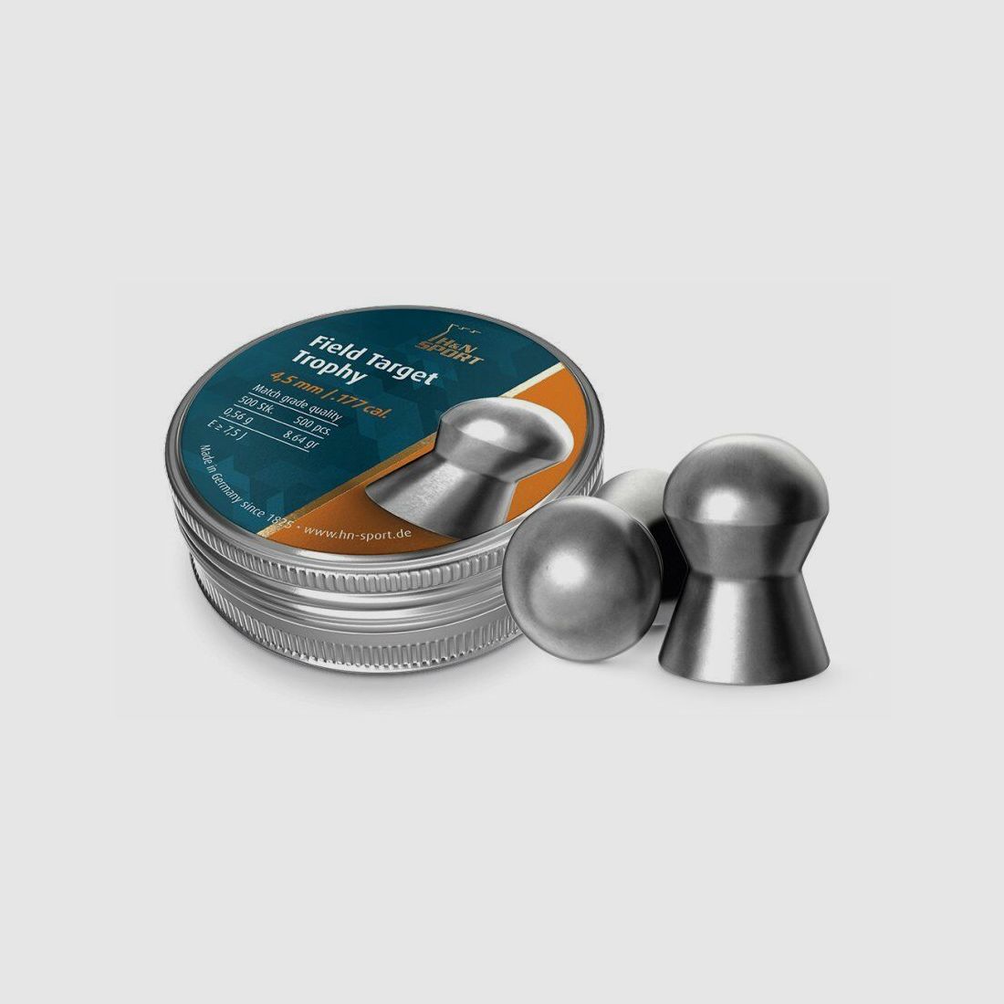 H&N Sport round - Field Target Trophy 500 4.5mm (Bullet); 4.5 mm LEP; .177