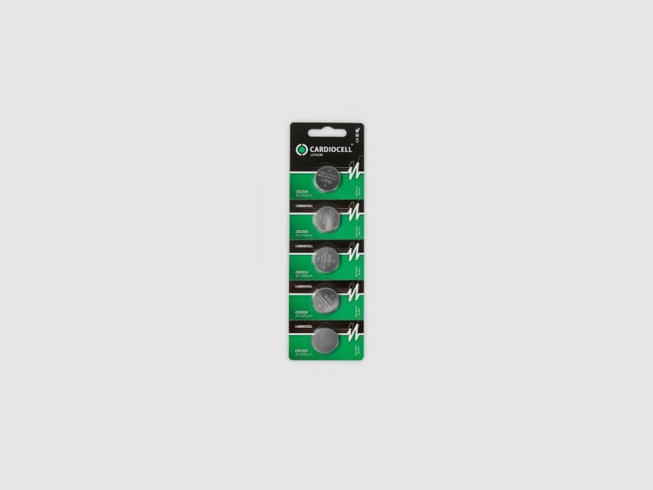 Cardiocell CR2016 3V Lithium 75mAh in 5er-Blister