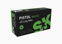 SK Pistol Match .22 LR 40GR LRN 50 cartuchos
