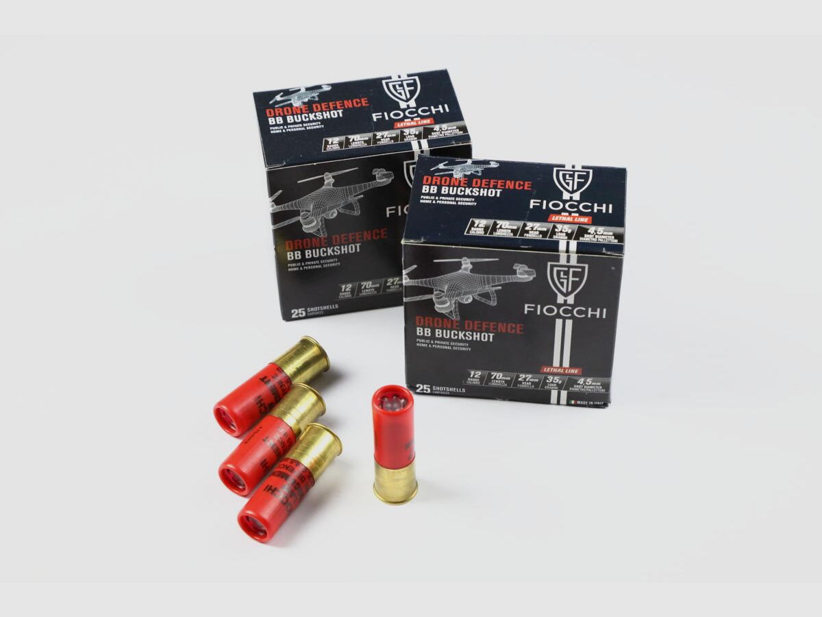 Fiocchi 12/70 Drone Defense Buckshot Lethal Line