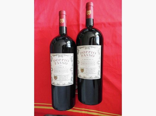 2 Flaschen Doppio Passo Puglia IGT Primitivo MAGNUM-1,5Ltr 13%Vol Sicilia, 2021 Erstklassig