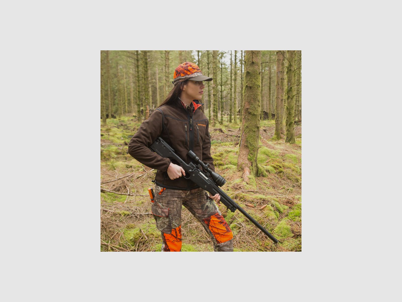 SHOOTERKING Softshell Damen Jacke 2 in 1 Mossy Blaze Orange