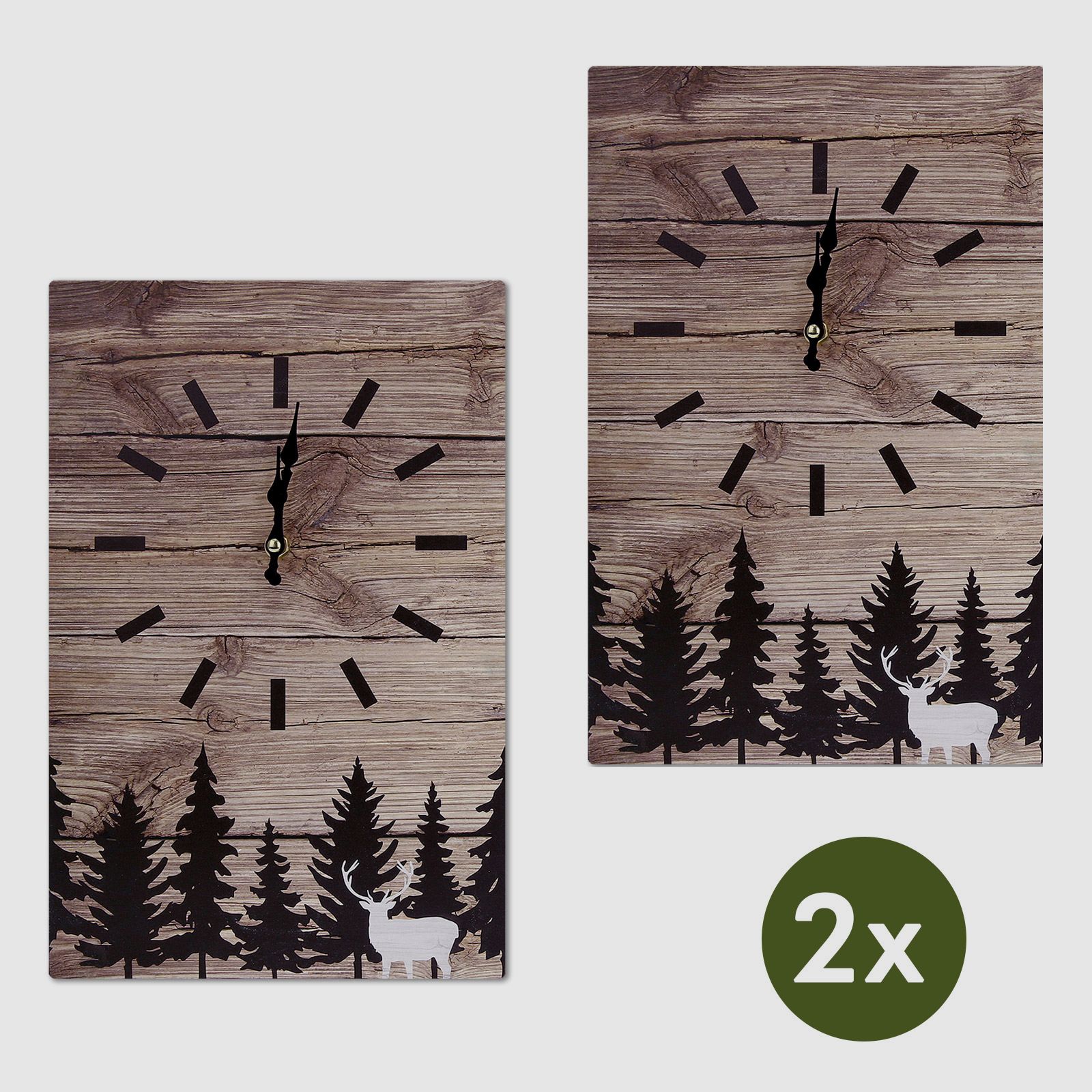 Set aus 2 Wanduhren