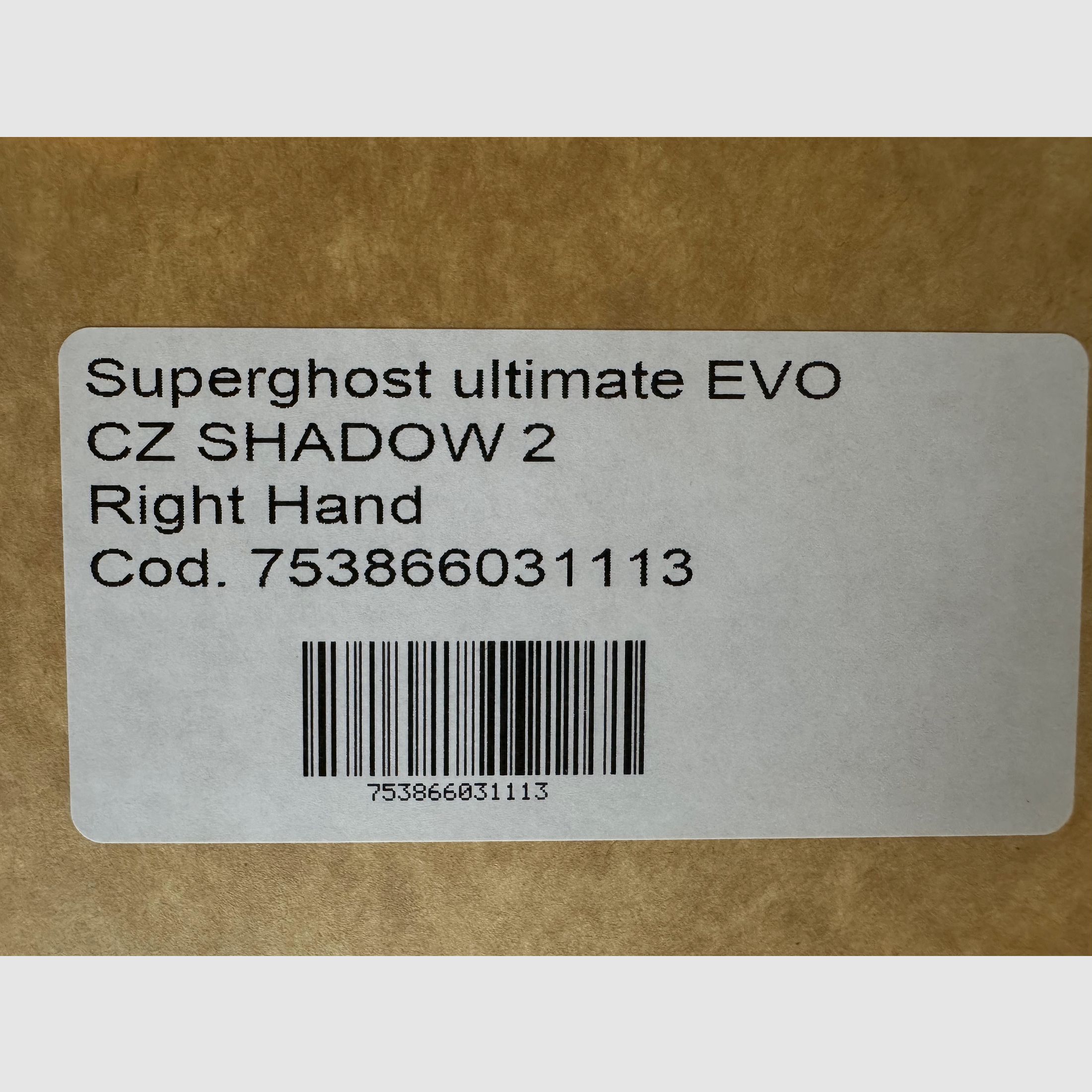 Ghost Ultimate Evo CZ Shadow2 Holster Rechts