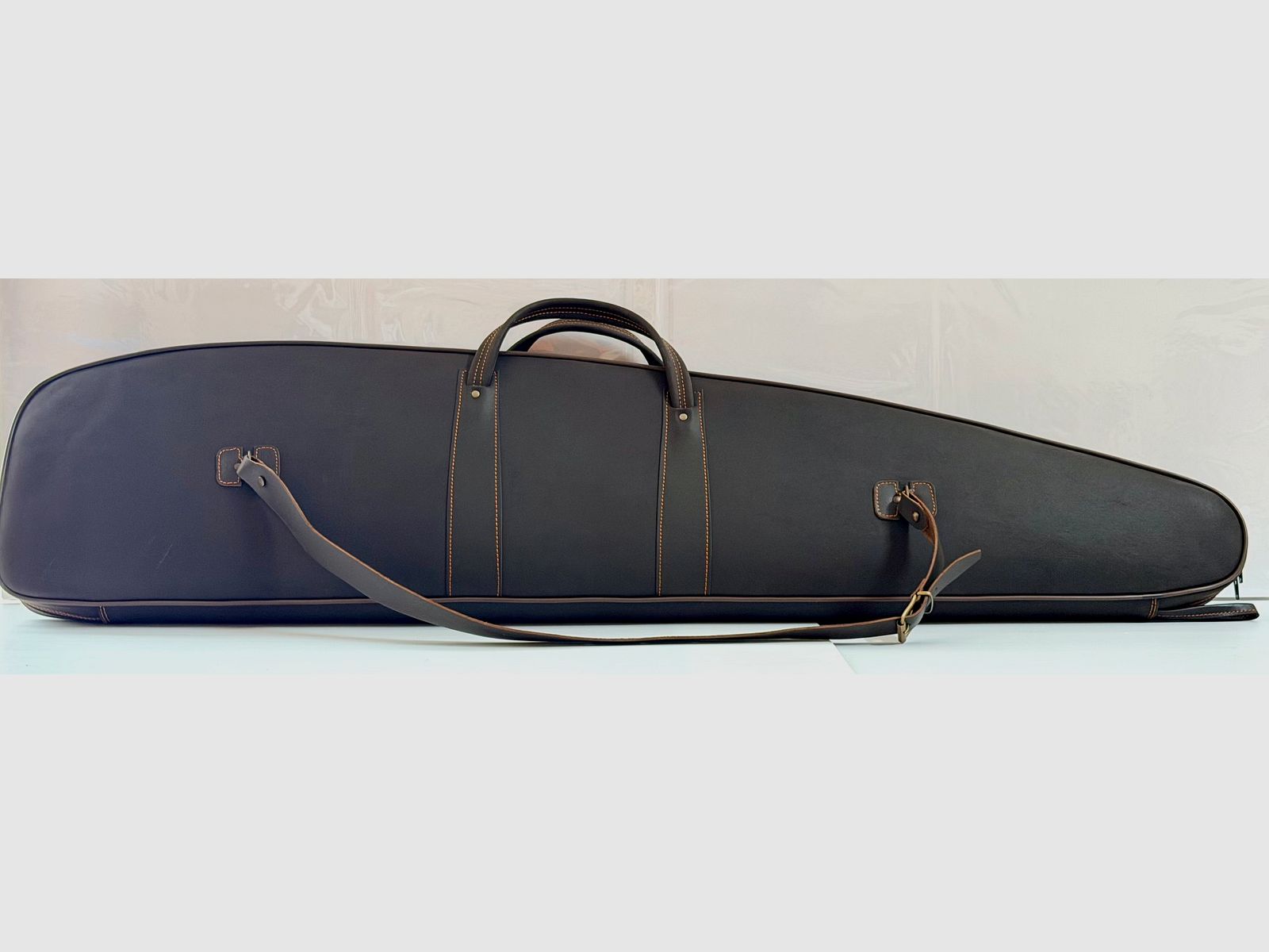 Futaille pour fusil avec lunette 125 cm rembourrée en cuir suédé El Corzo, image 2 sur 6