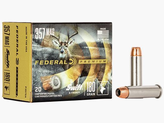 Federal Premium Swift A-Frame .357 Mag. 180GR JHP 20 Patronen