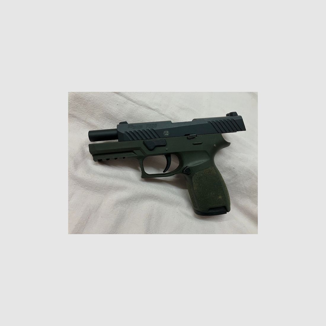 SIG SAUER P320 OD-GREEN, cal. 9mm P.A.K. PTB Nr. 1038