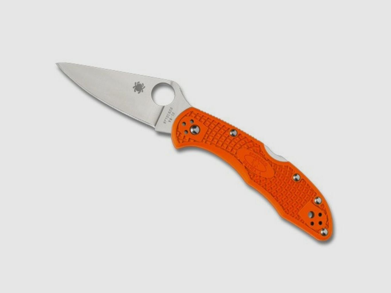 Navaja Spyderco Delica 4 FRN perfil recto Naranja, imagen 1 de 3
