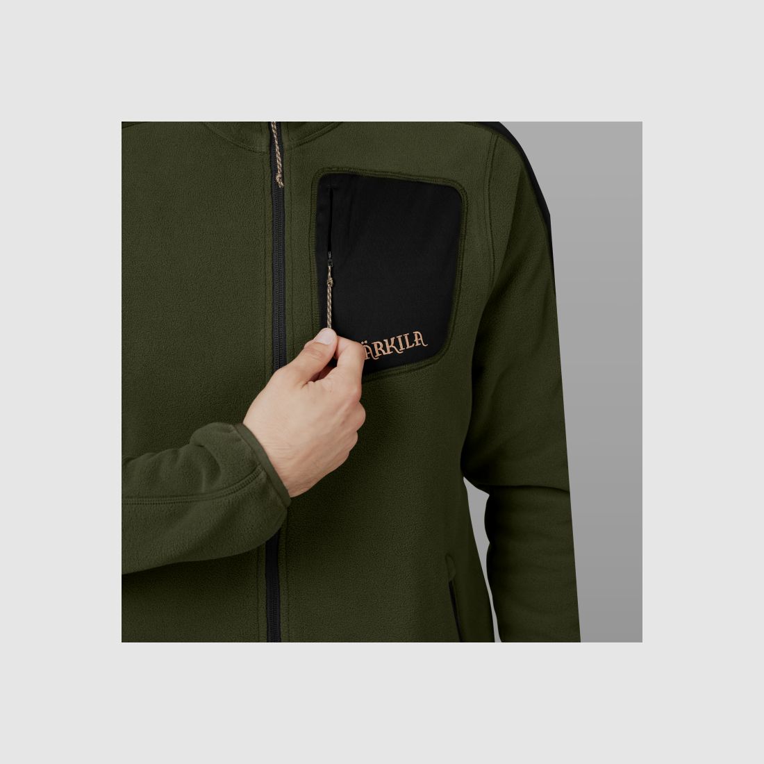 Härkila Herren Fleecejacke Venjan Duffel green/black
