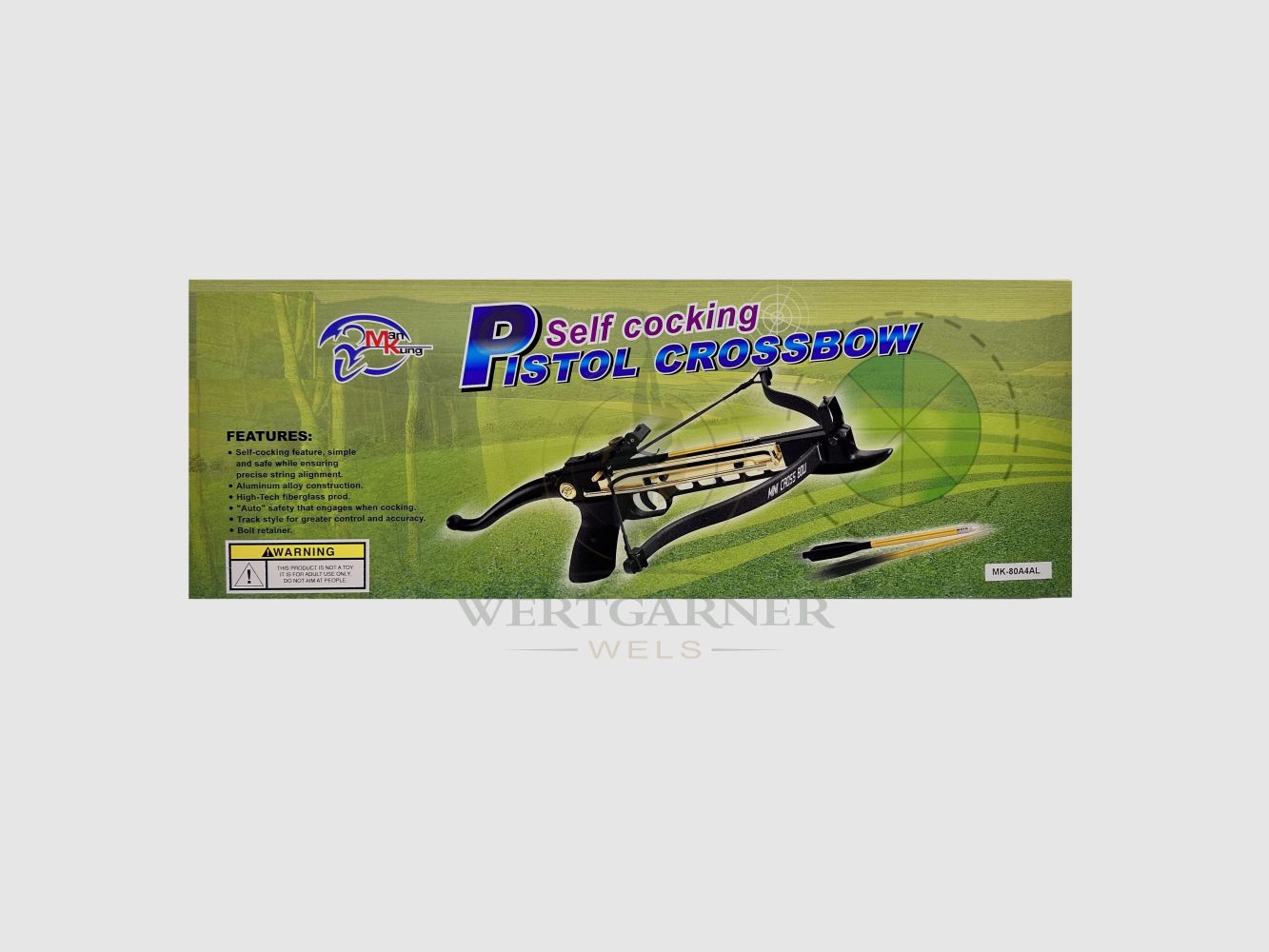 Pistolet kusza 80lbs w kolorze złotym, zdjęcie 2 z 3