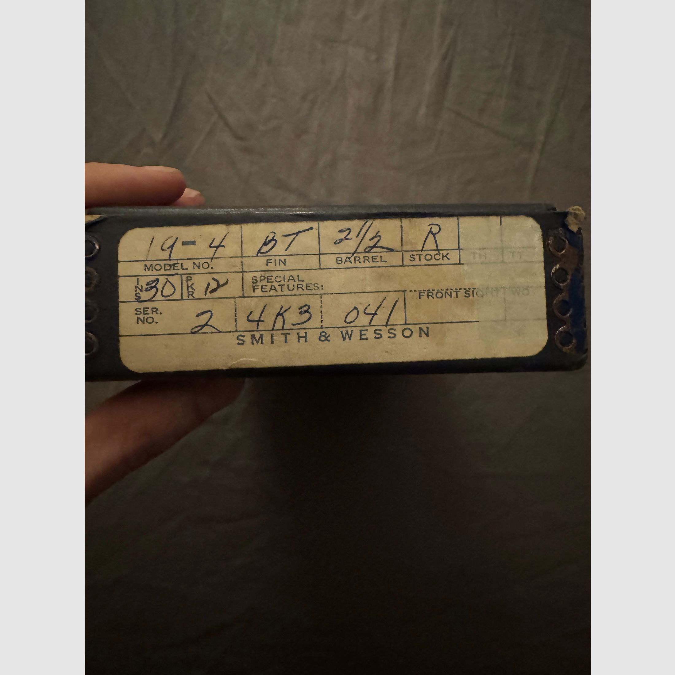 Smith&Wesson Combat Magnum Original Karton anni '60