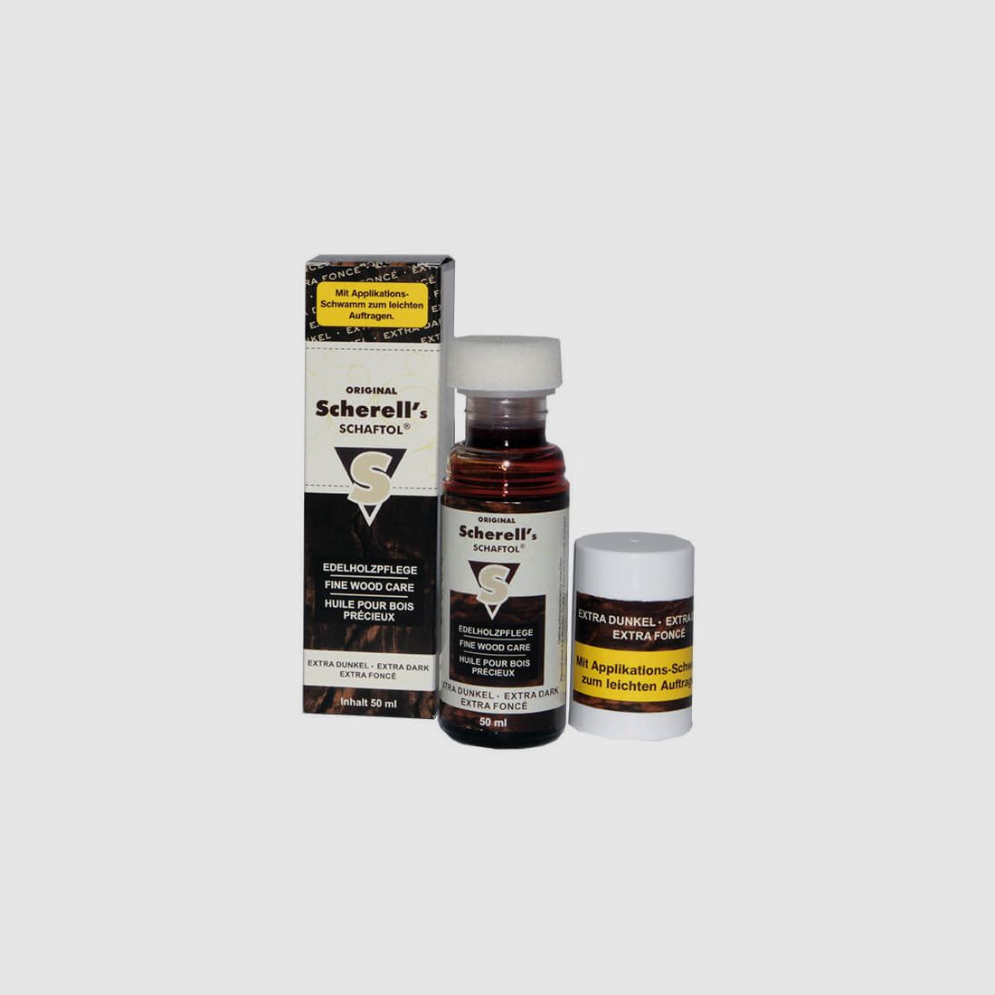 Scherell's Schaftol extra dark, 50ml with application sponge