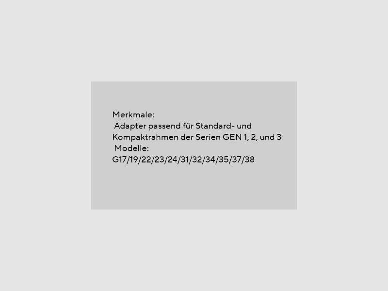 Glock 17 18 19 Griffadapter Griffschalen gen 1 2 3 beavertail g 22 23 24 Pistolengriff
