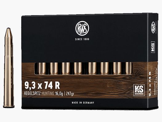 RWS 9,3x74R Kegelspitz 16,0g - 247gr